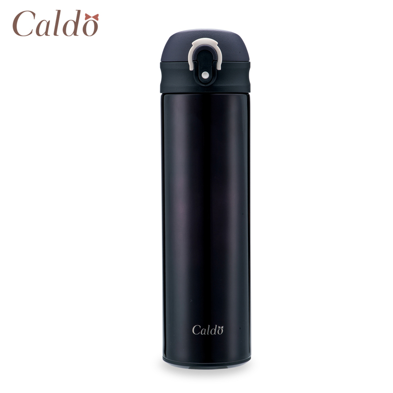 [ Caldo卡朵 ] 曖曖內含光彈蓋不鏽鋼保溫瓶 500ml-靜謐黑, , large