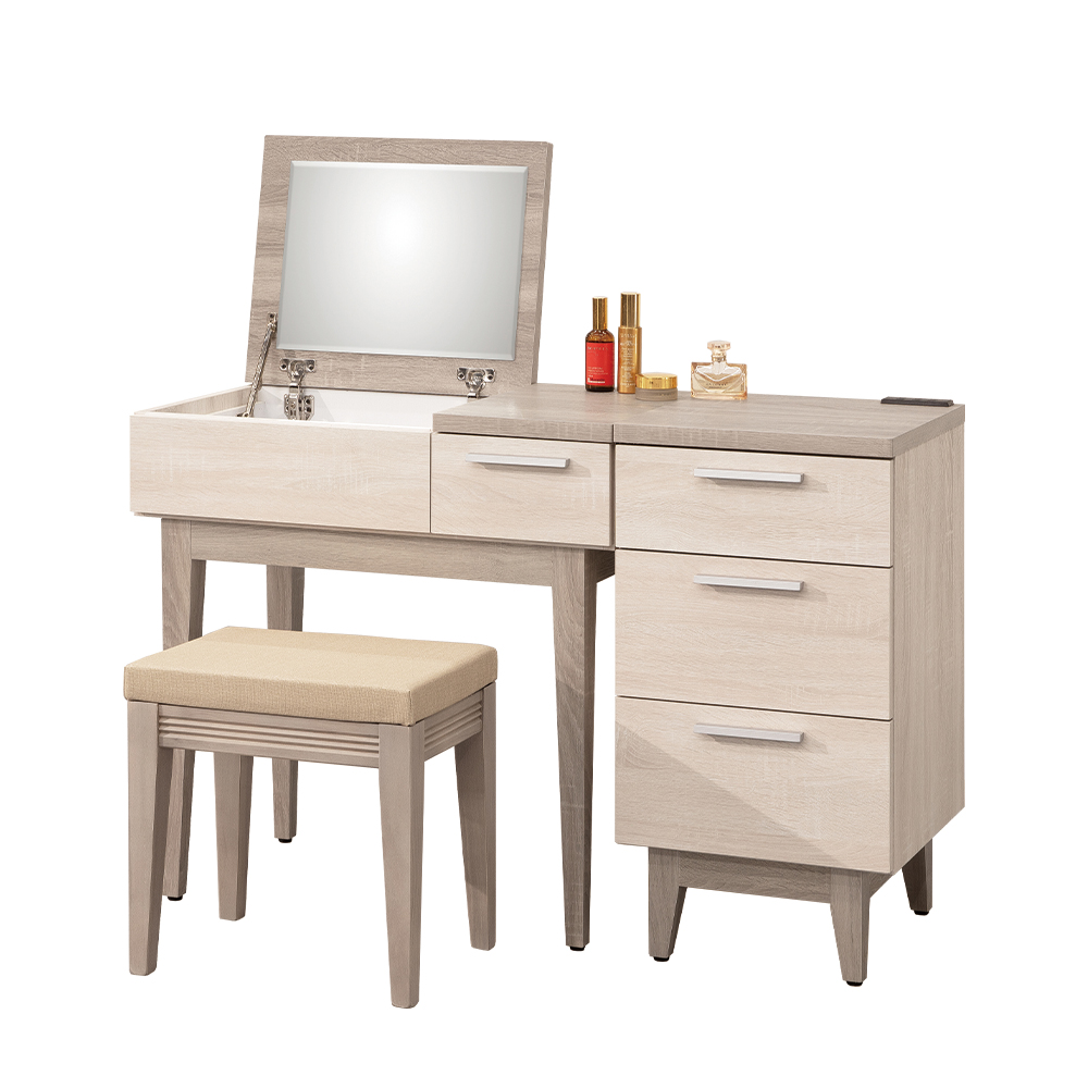 【唯熙傢俱】海瑟薇雙色3.8尺化妝台, , large