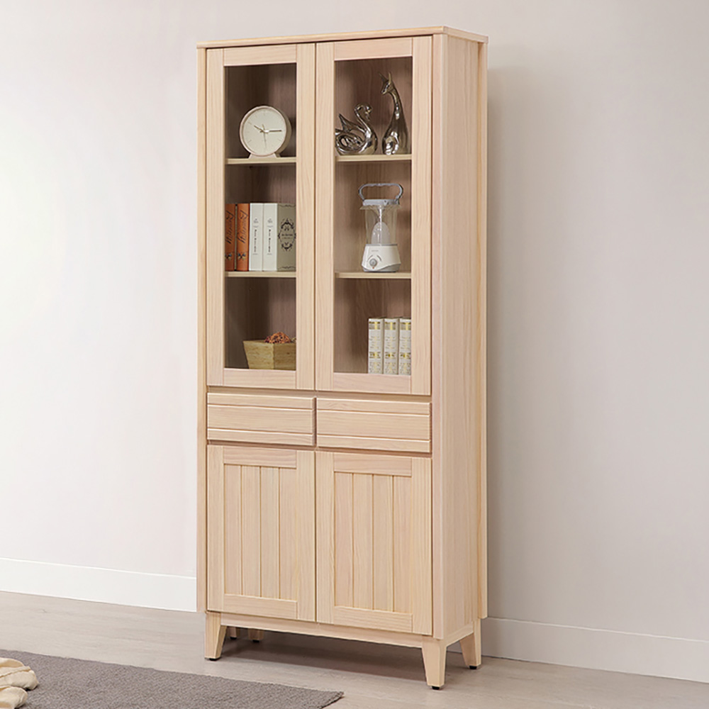 【Hampton 漢汀堡】利特多實木2.7尺中抽書櫃, , large