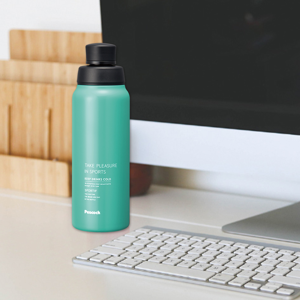 【日本孔雀Peacock】運動暢快直飲不鏽鋼保冷專用保溫杯600ML(直飲口設計)-任選色, , large