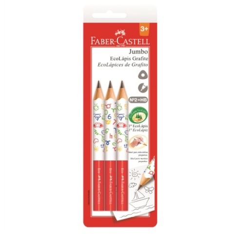 Faber-Castell輝柏 3/4學齡大三角鉛筆-3入, , large