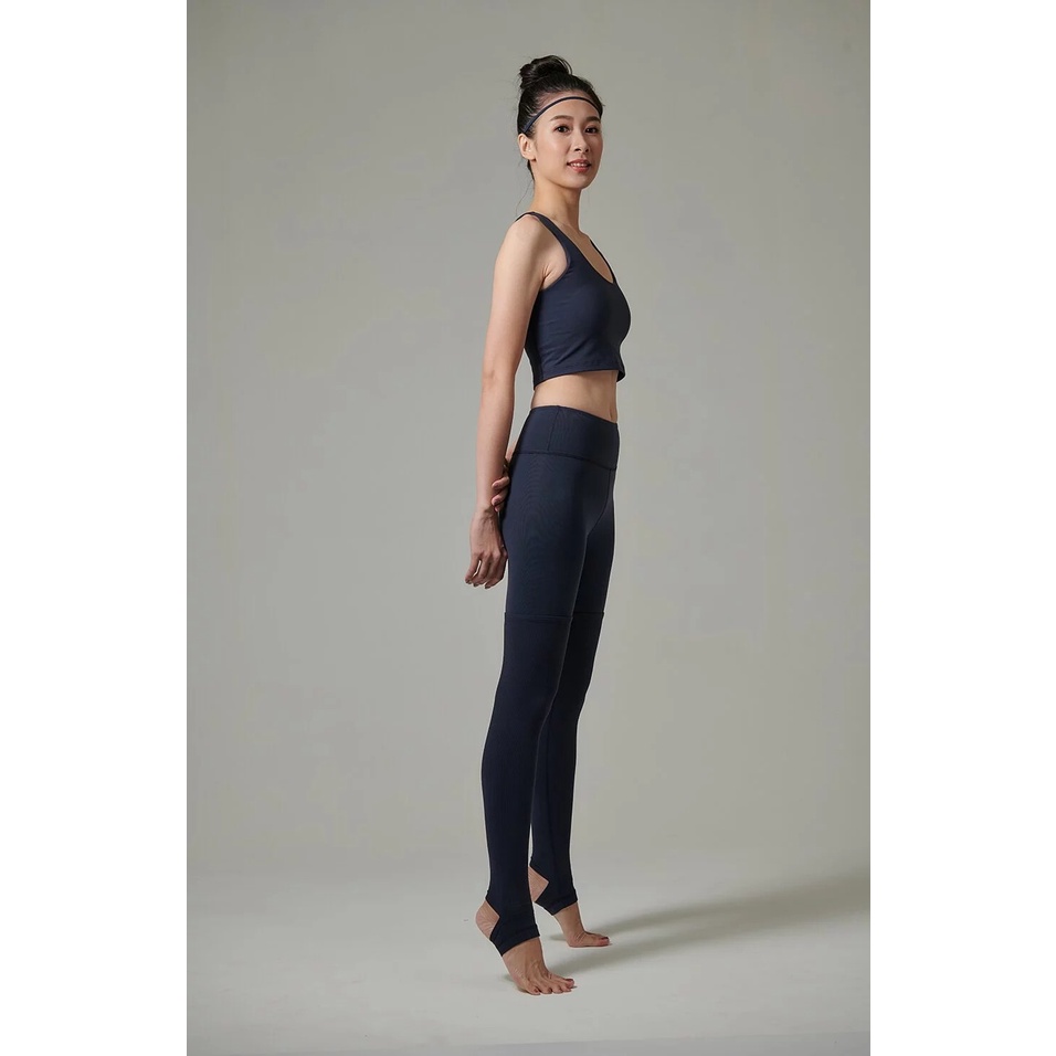 YOGA FLOW Brook Tank - 雙材質拼接上衣 - 深邃藍 Indigo, , large