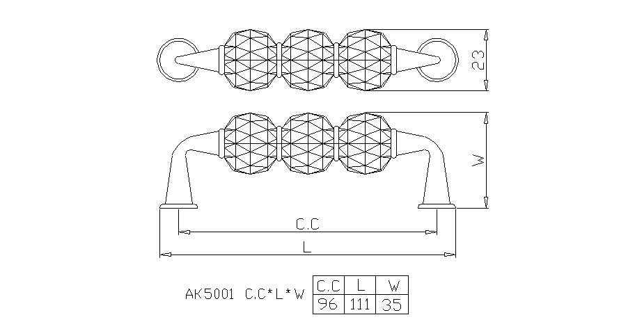 Crystal Handle, , large