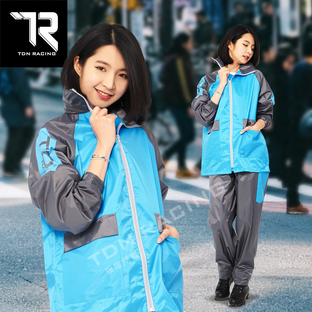 [TDN] Fengxing Racing Two-Piece Raincoat (Sports Raincoat ES4302) Water Blue Size M, , large