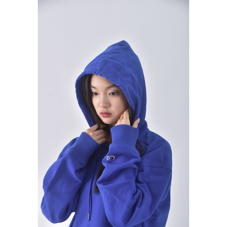 (XL) champion質感棉質連帽藍色長袖上衣二手衣, , large