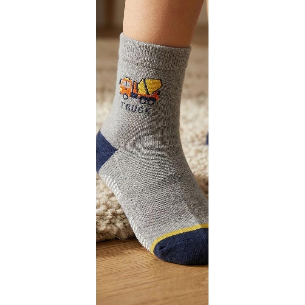 Kaimei Cotton Industry | 10 pairs of random excellent pure cotton non-slip children's socks, little driver style car children's socks, cartoon children's socks, cute socks, boys and girls socks 17-21cm, , large