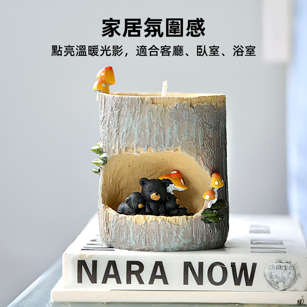 【上手家居】樹洞香氛蠟燭 白茉莉薄荷(香薰蠟燭/芳香蠟燭/蠟燭香氛/精油蠟燭), , large