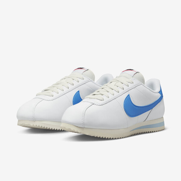 Kixpress-Nike W Cortez 女 休閒鞋 運動 經典 復古 阿甘鞋 皮革 穿搭 白 水藍 [DN1791-102], , large