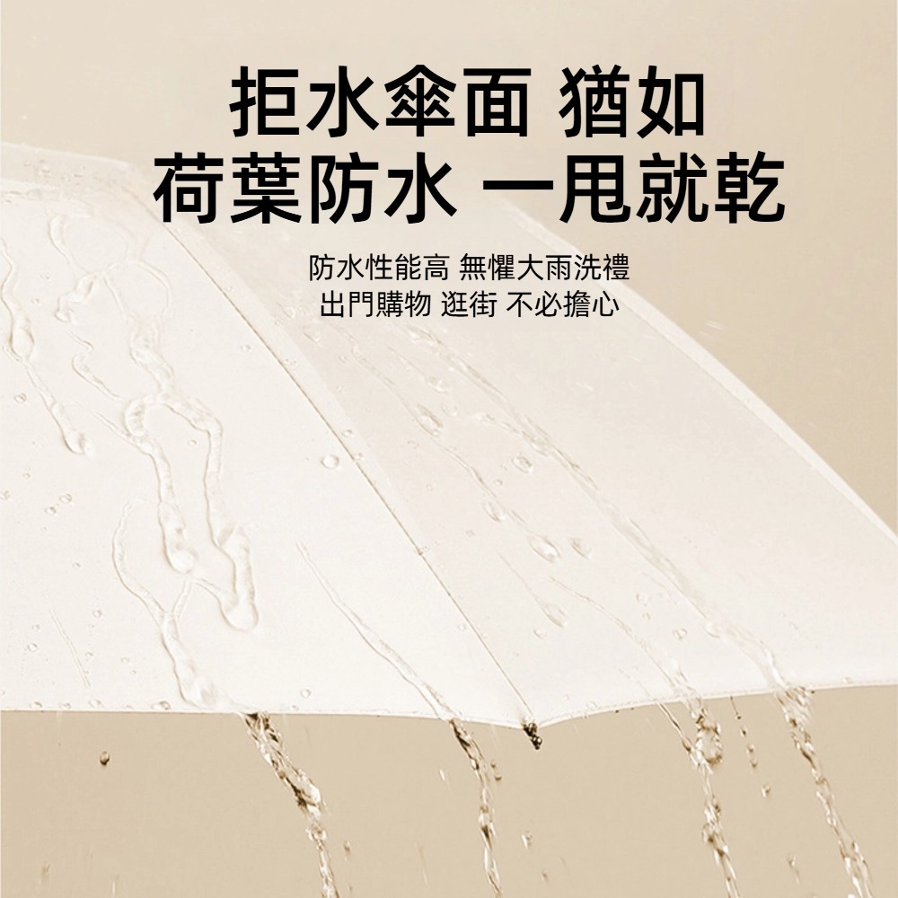 【A&R】UPF50+抗UV全自動10骨反向晴雨兩用傘 加大款 27吋 燕麥奶茶, , large