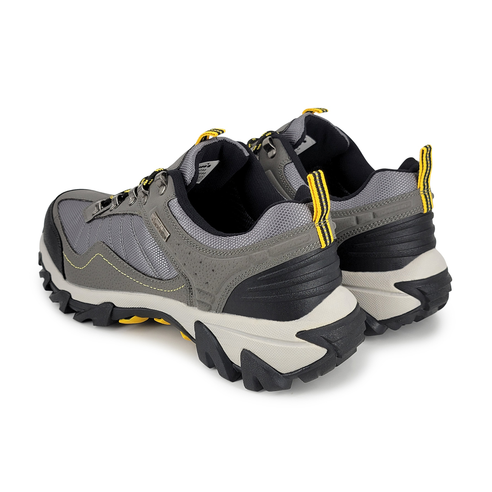 DIADORA迪亞多那 牛皮抗水登山鞋 男運動鞋 越野鞋 防水 反光 寬楦 高腳背 寬腳板 吸震 減壓 防滑 灰 綠, , large