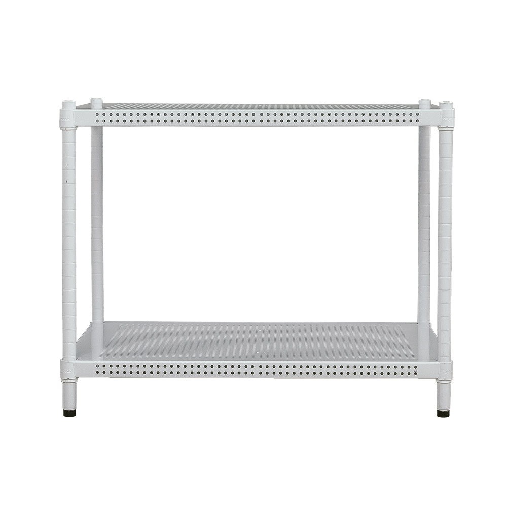 【Y HOUSE】75x45x60cm perforated board two-layer shelf perforated board shelf iron rack - paint white, , large