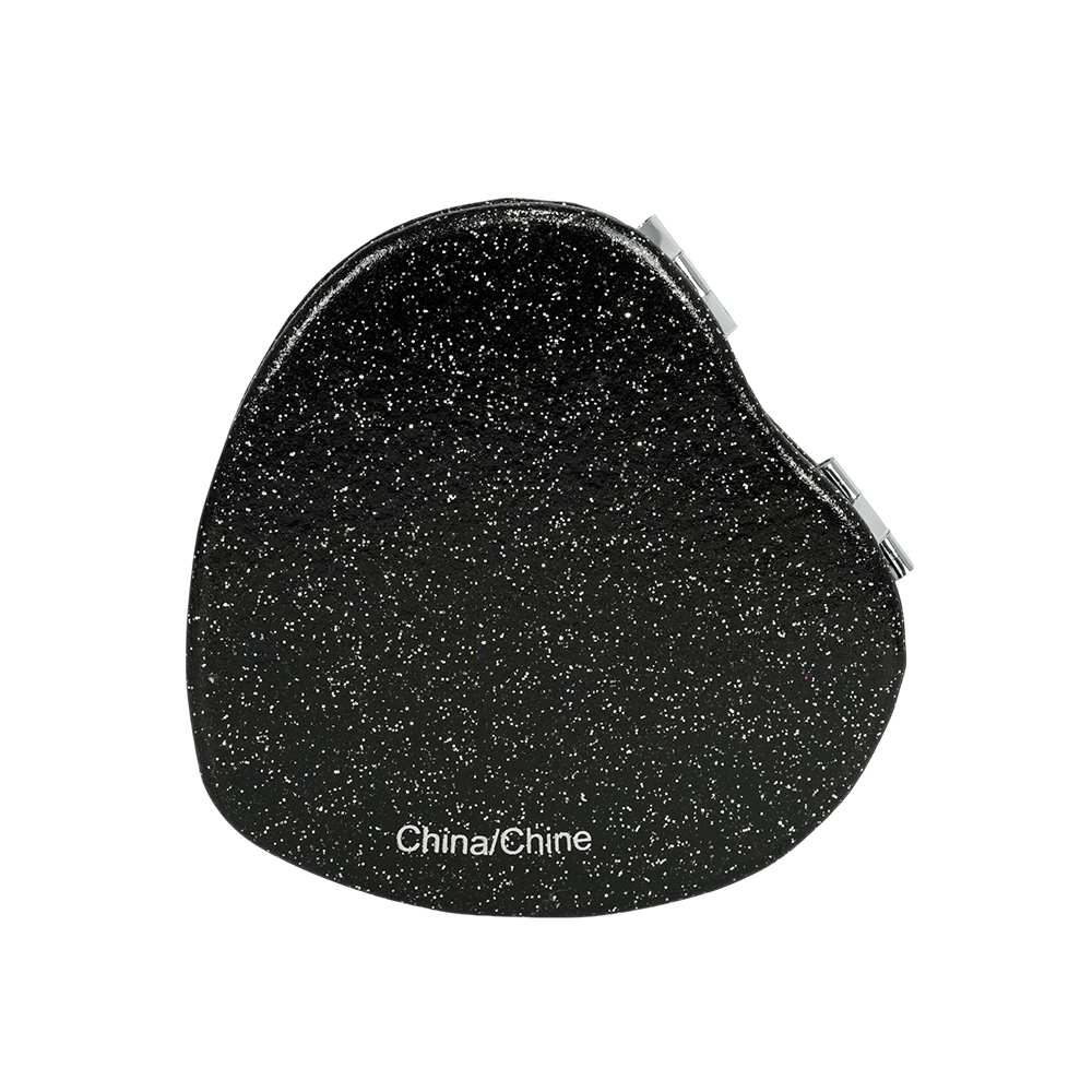 COACH Logo 標誌亮片愛心造型鏡子/黑色, , large