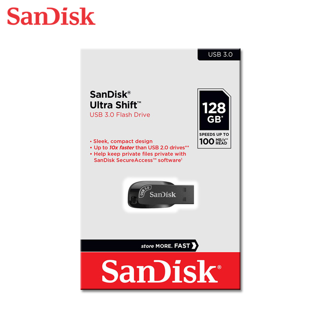 【SanDisk】CZ410 Ultra Shift 128G USB 3.0 隨身碟 速度 100MB/s, , large