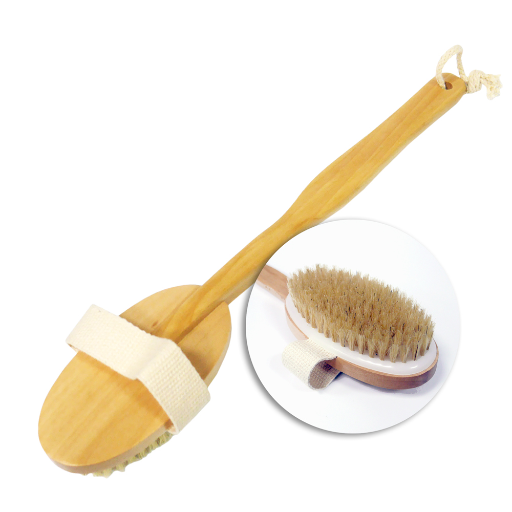 天然豬鬃毛澡刷-4入, , large