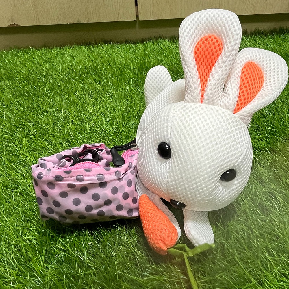 【可愛造型 可機洗 透氣抗菌】小白兔 零錢包 吊飾 鑰匙圈吊飾 禮物 交換禮物 包包吊飾【加贈購物袋顏色隨機】, , large