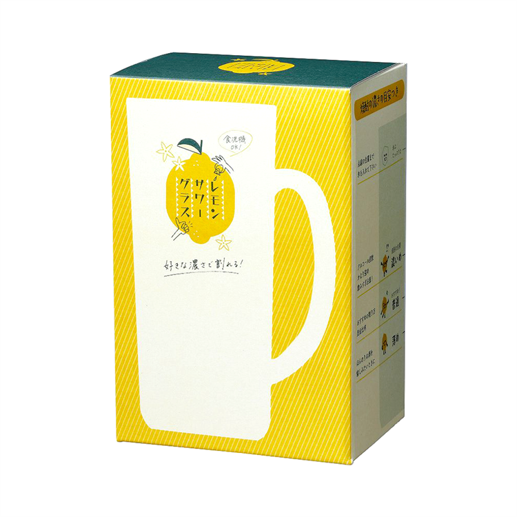 Lemon soda glass with handle, , large