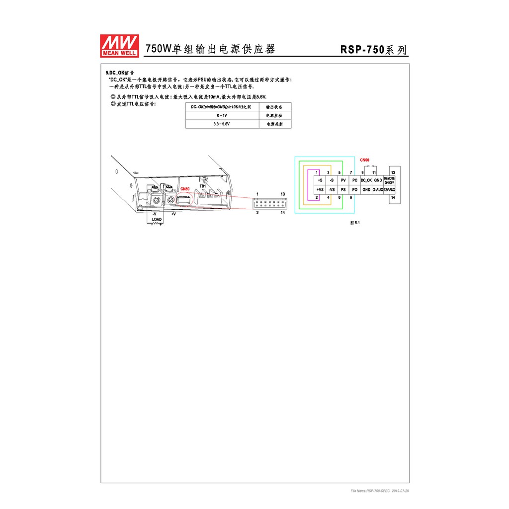 明緯 750W單組輸出電源供應器(RSP-750-12), , large