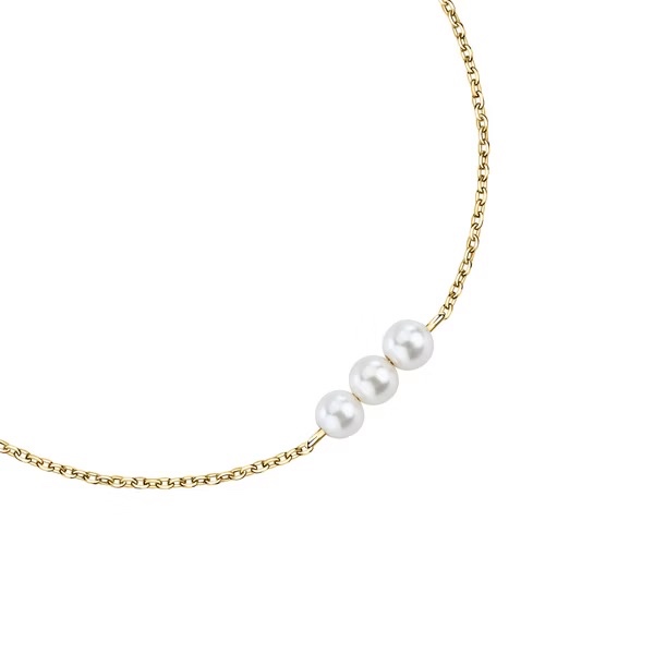 【MORELLATO】Perla 925純銀典雅湖光流珠手鍊-金色 SAWM05, , large