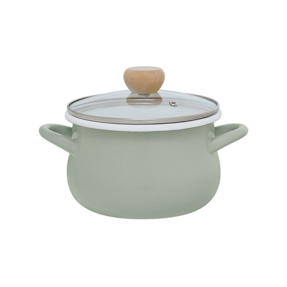 [誠貫]日本和平FREIZ 琺郎深鍋20cm(綠色) RB-3248, , large