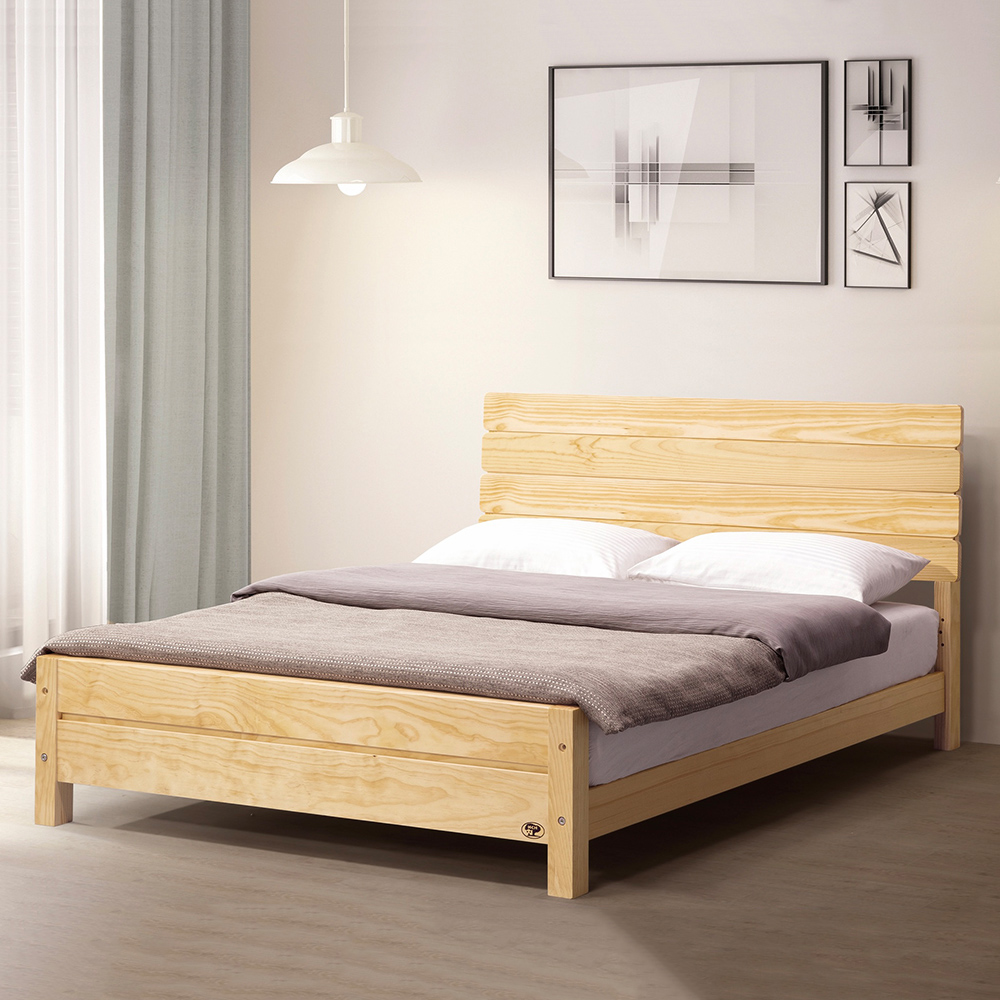 【唯熙傢俱】威爾遜松木6尺雙人床, , large