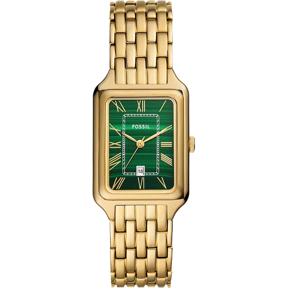FOSSIL Raquel 孔雀石綠方形女錶 ES5341, , large