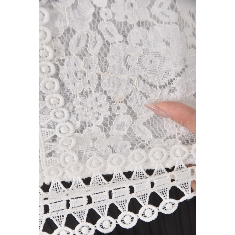 (M) vanilla韓牌蕾絲白色短袖上衣二手衣, , large