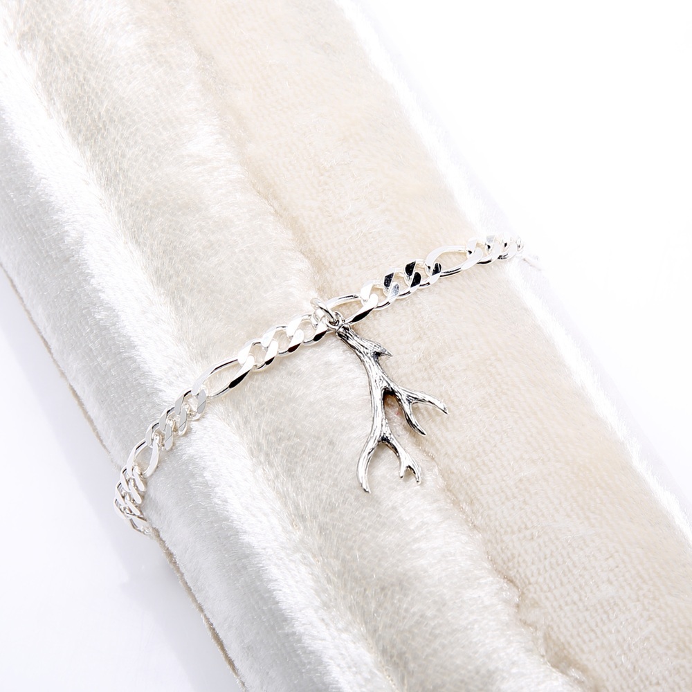 【Angel & Me】一鹿有你 鹿角 s925純銀手鍊 腳鍊 情人節禮物, , large