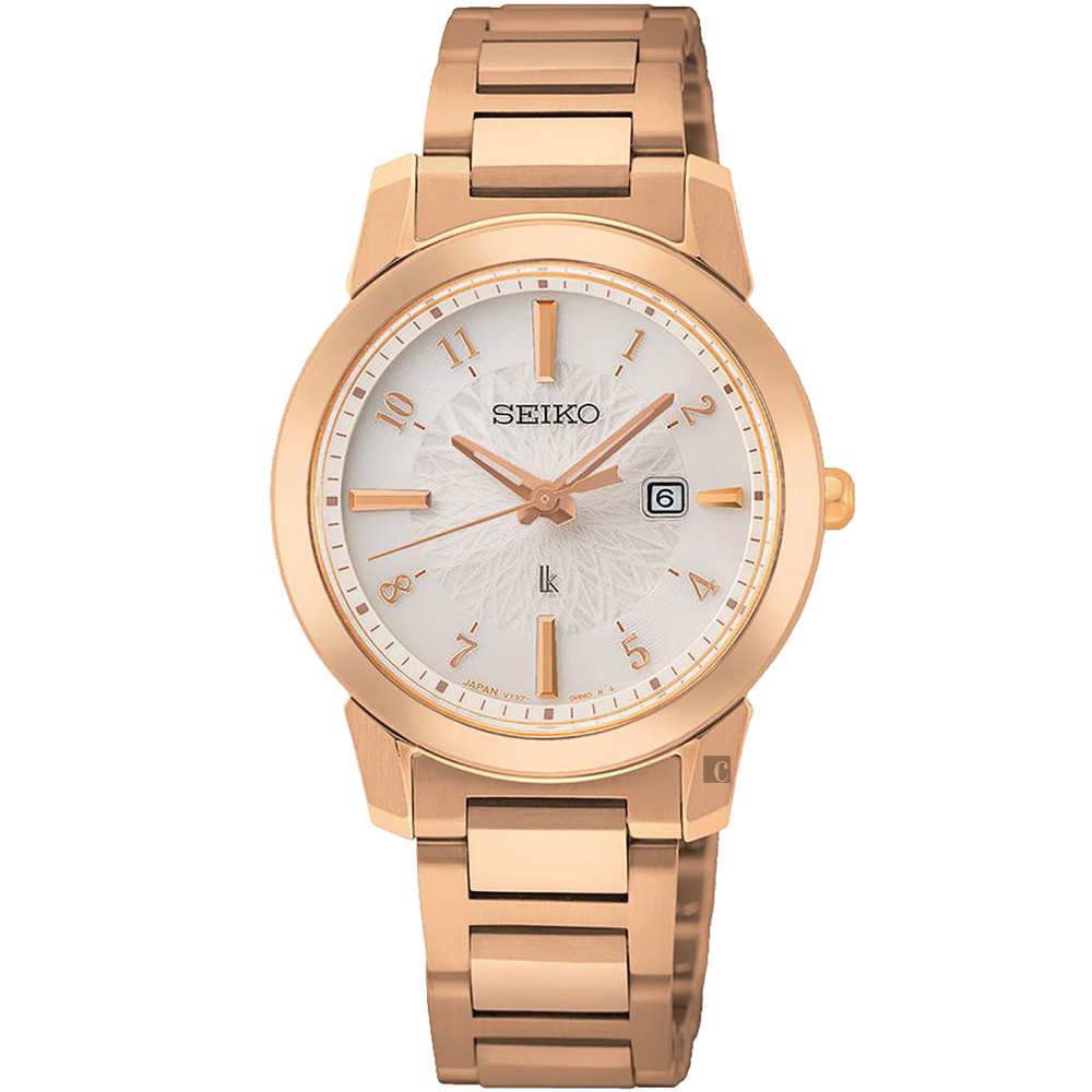 SEIKO精工 LUKIA 廣告款 動人時光太陽能女錶-31mm V137-0DK0P(SUT418J1), , large