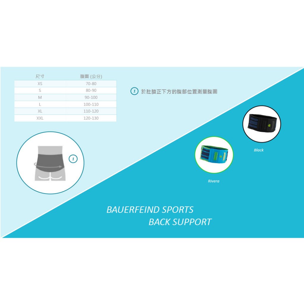 BAUERFEIND 保爾範 專業護腰 德國製 天空藍 11489441260【樂買網】, , large