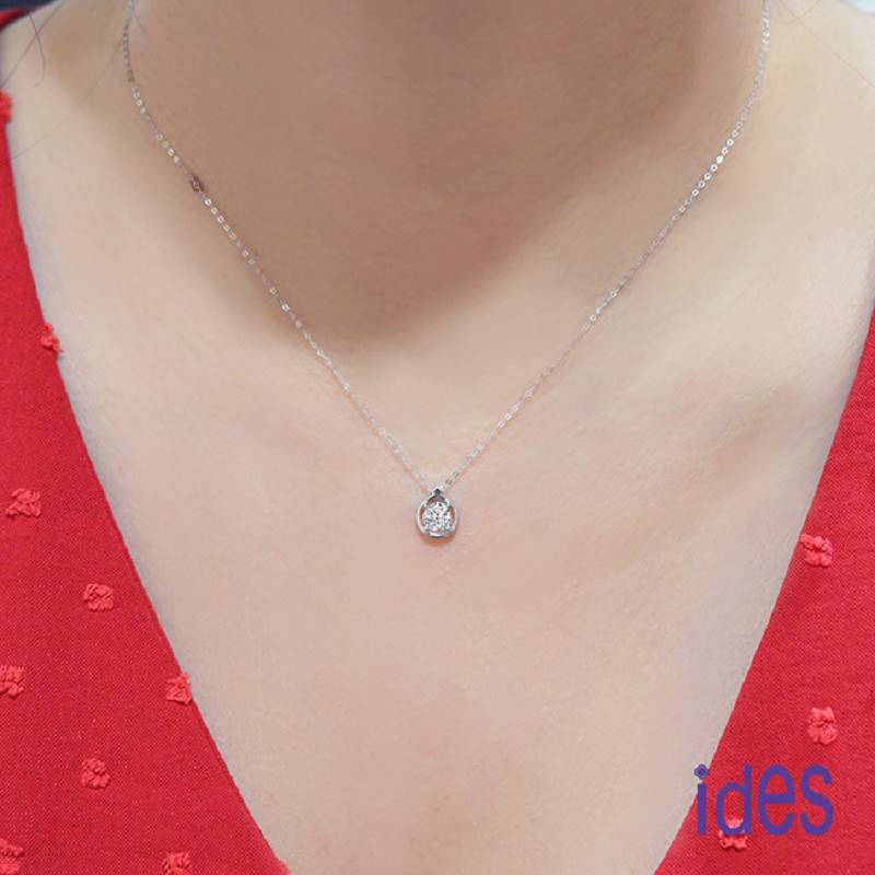 [ides愛蒂思] 設計款50分D/E色極致EX車工鑽石項鍊鎖骨鍊5選1 (款式選項請於訂單備註), , large