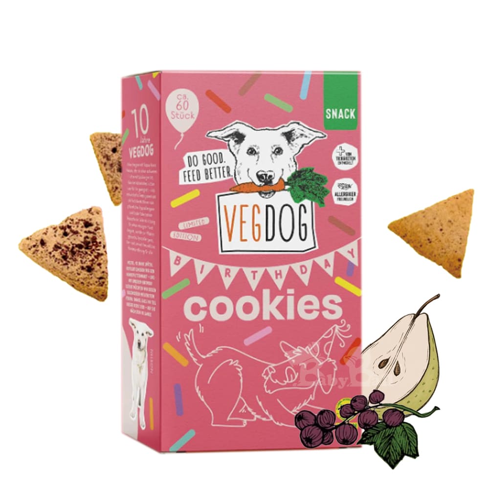 【倆寶貝精品館】VEGDOG德國蔬狗 水果派對餅乾-梨子&黑醋栗 400g