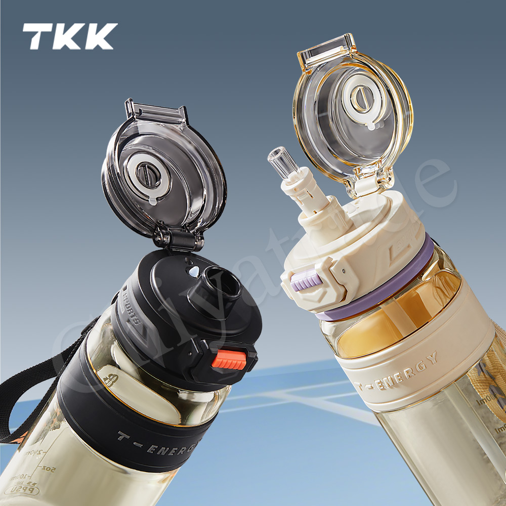 【TKK】鉑金級PPSU 超越運動隨身杯 手提式 兩用 運動水壺800ML(附提帶)-火山黑, , large