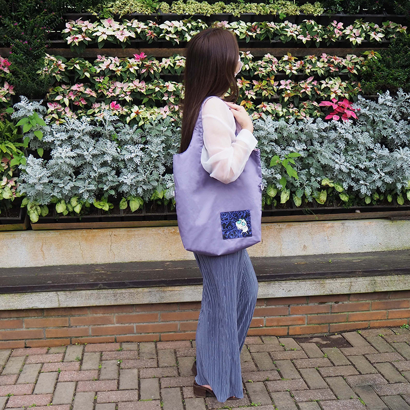 Eco-friendly Dual-Color Reversible tote bag (Lavender), , large