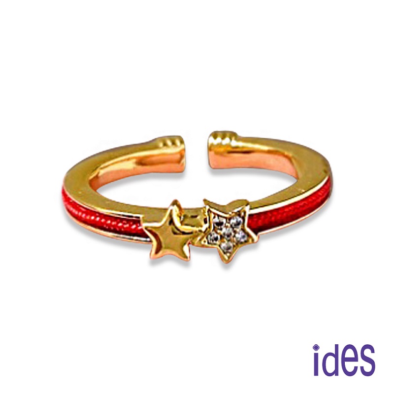 [ides愛蒂思] 輕珠寶時尚設計都會系列戒指/紅繩無敵星星, , large