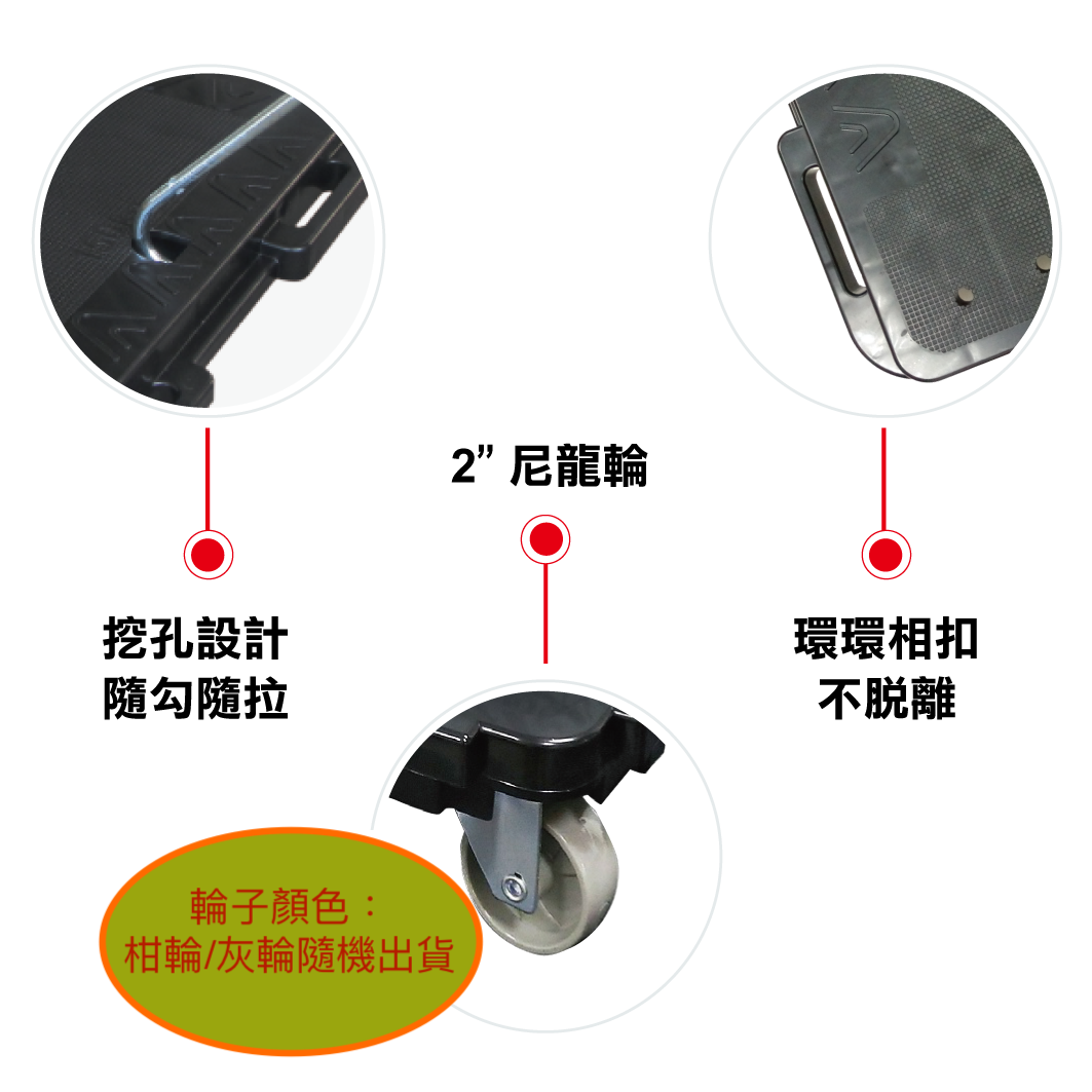 [台灣湧利企業有限公司]台車 烏龜車 HS-580（附2”PP輪））黑色, , large