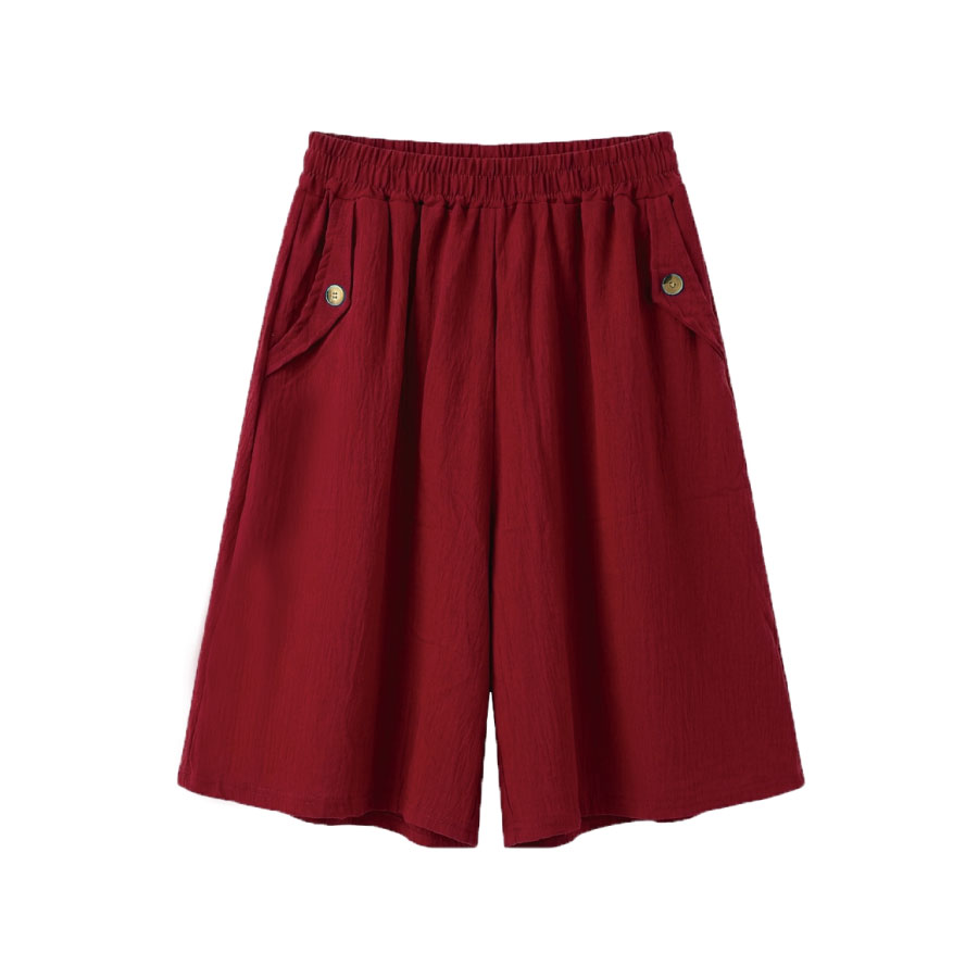 冰皺6分褲裙 TM-8005, , large