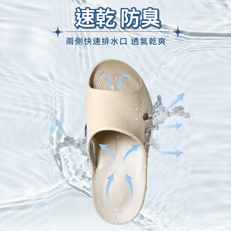[e鞋院] 伴佳家安穩防護止滑拖 奶白25.5CM, , large