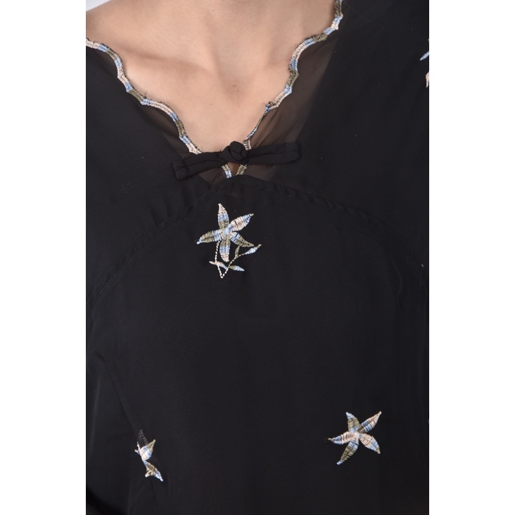 (S) lan ling黑色長袖上衣二手衣, , large