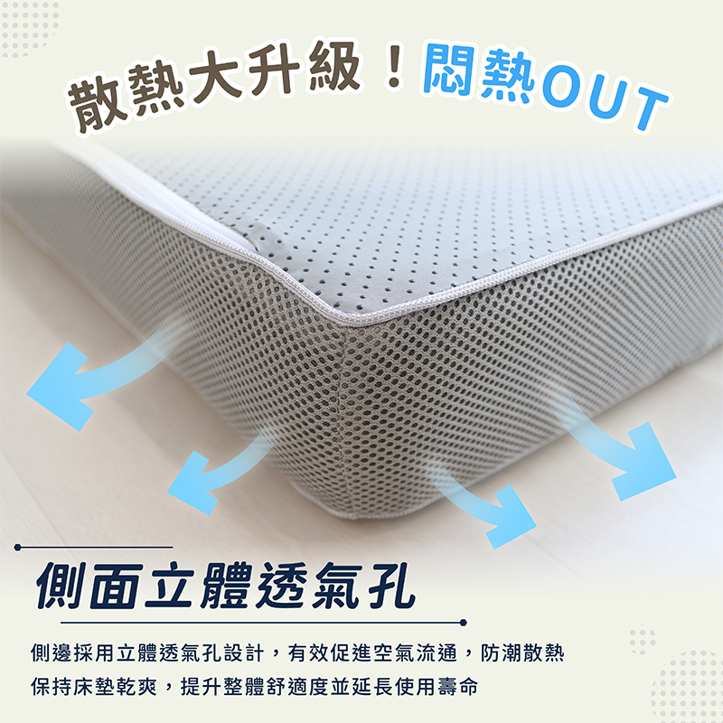 ［熊棉］銀離子記憶舒壓床墊｜3尺｜, , large