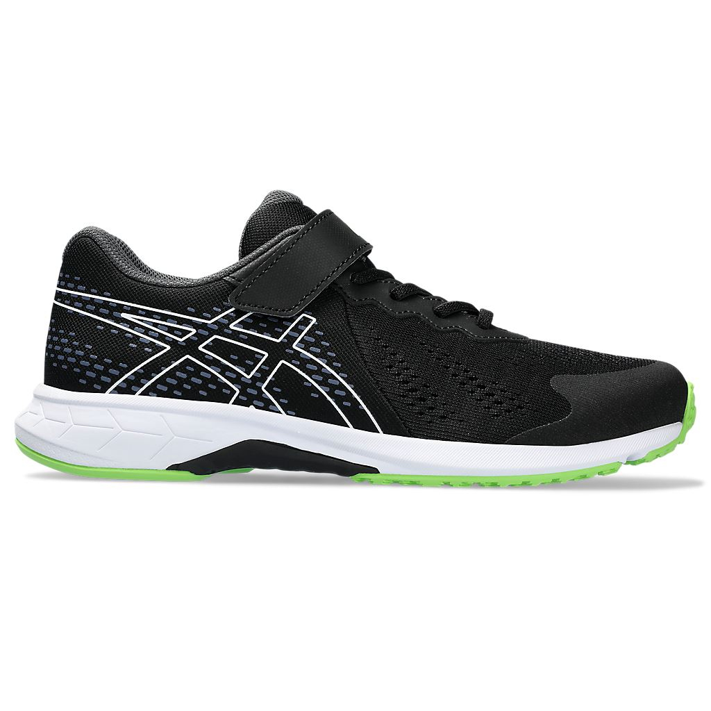 [秉宸] ASICS LAZERBEAM RI-MG 兒童慢跑鞋 黑綠 黏帶式 1154A169, , large