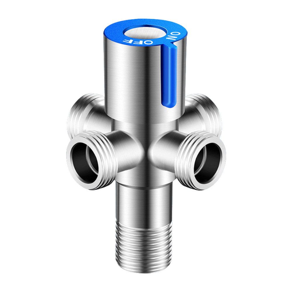 水龍頭省水閥藍色一進四出, , large