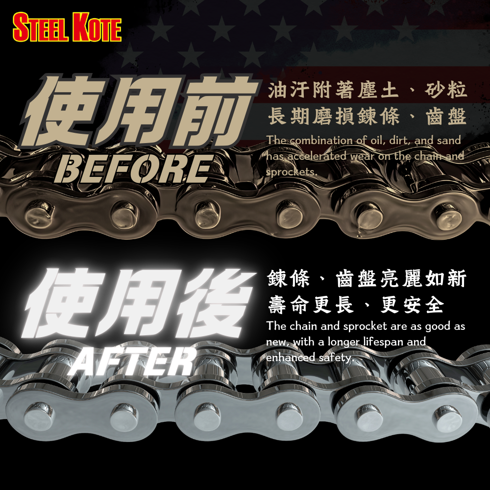 [STEEL KOTE] Steel Kote Chain Gear Oil Stain Cleaner (Chain Maintenance GOGORO Heavy Bike), , large