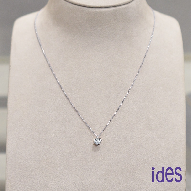 [ides愛蒂思] 生日禮 日系輕珠寶OL系列設計款天然鑽石30分E/VS1八心八箭EX車工14K金鑽石項鍊鎖骨鍊/萌萌, , large