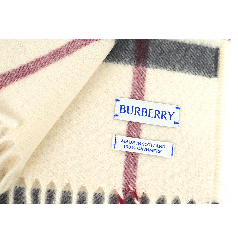 BURBERRY 基本款經典格紋喀什米爾圍巾/石色, , large