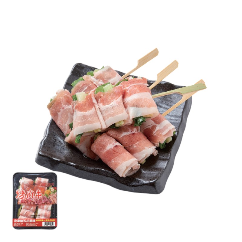 Pork Belly Sanshing shallots skewers, , large