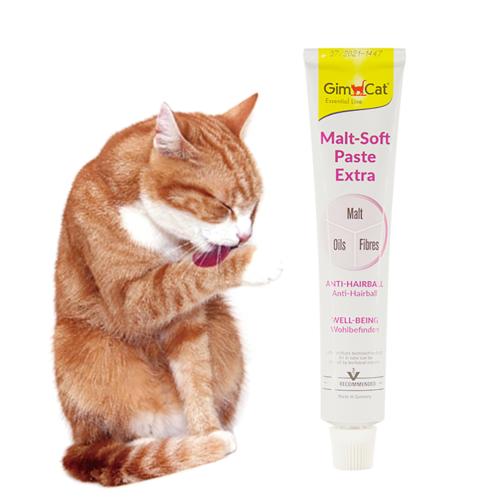 Natural Malt Cat Hairball Paste &ndash; Gentle Hair Removal Without Choking &ndash; Essential for Reducing Hairballs &ndash; Contains Dietary Fiber &ndash; Minimizes Dry Vomiting &ndash; Supports Smooth Digestion, , large