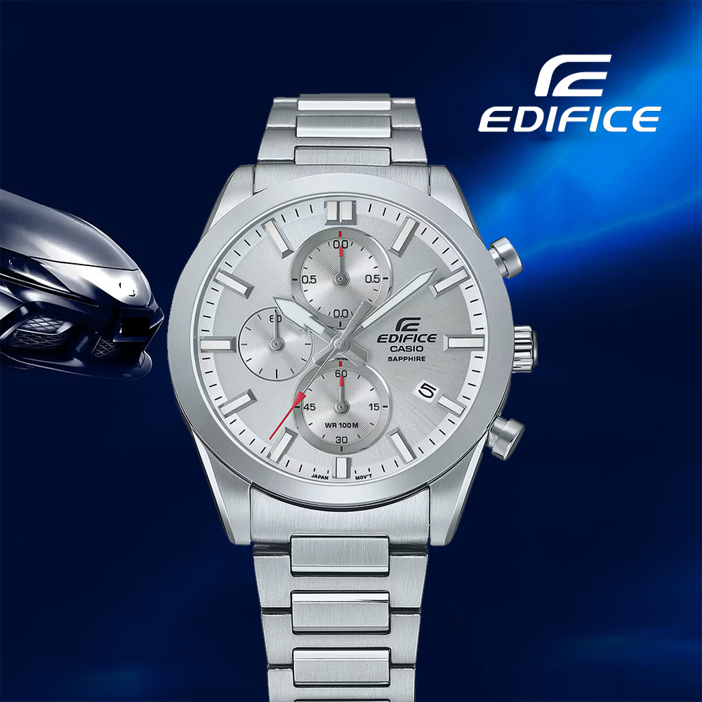 CASIO 卡西歐 EDIFICE 經典運動計時手錶 EFB-710D-7AV, , large