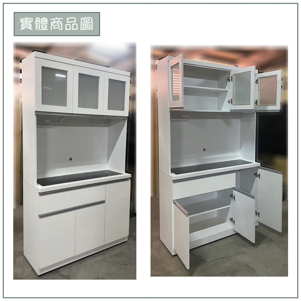 【唯熙傢俱】貝拉白色4尺餐櫥櫃, , large