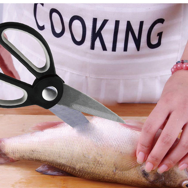 【SK Delicate Life】High-grade plastic handle kitchen scissors, kitchen scissors, all-purpose scissors, cooking scissors, kitchen scissors, stainless steel scissors, scissors NSK7111, , large