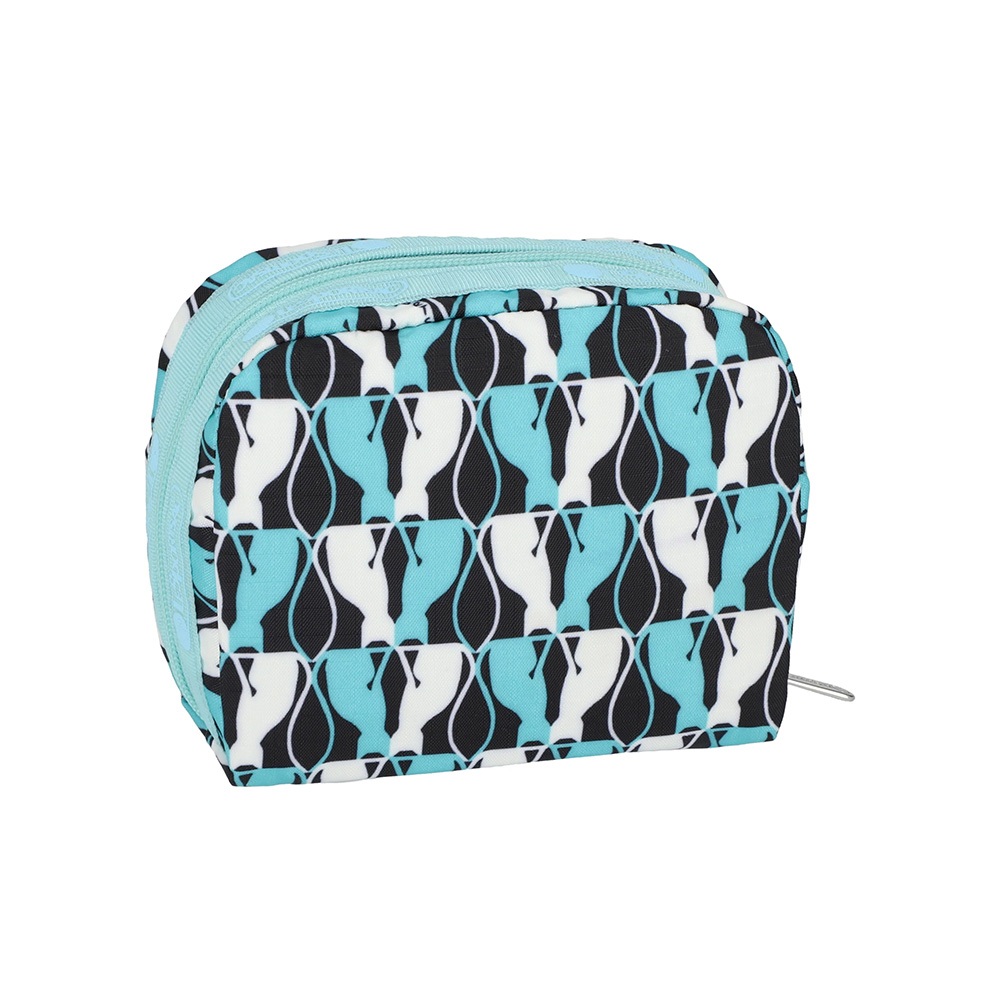 |快速出貨|Lesportsac Square Cosmetic 方形收納化妝包 - 鏡中貓影, , large